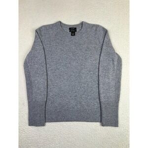 Halogen Sweater Womens Small Gray 100% Cashmere Crewneck Knit Pullover Soft